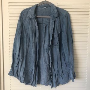 Old Navy Extra Large Tencel Blue Button Up
